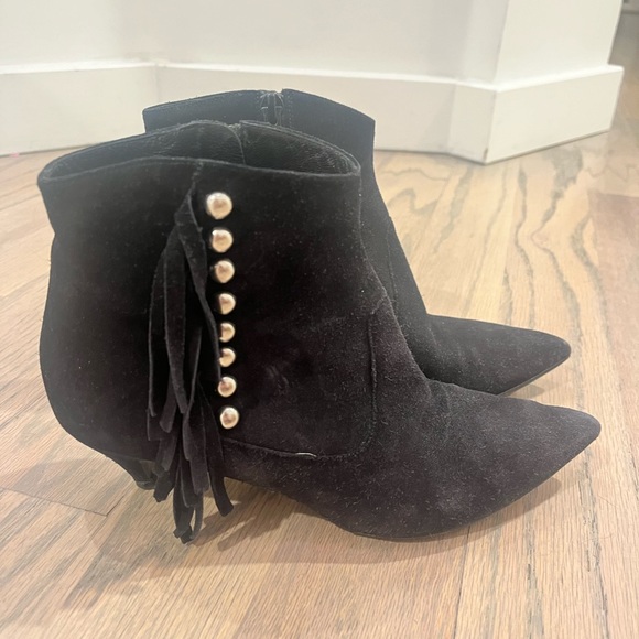 Authentic Yves Saint Laurent (YSL) Suede Booties - Picture 1 of 3